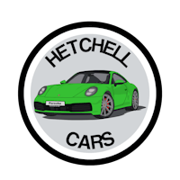 a green car with the words hetchel cars on it