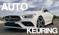 a white mercedes cla with the words auto keuring