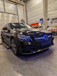 mercedes - benz c-class in a garage